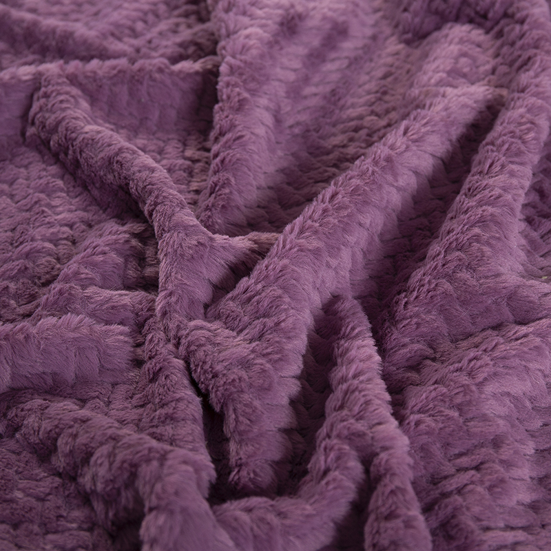 50 * 60 inch purple spray rabbit hair blanket