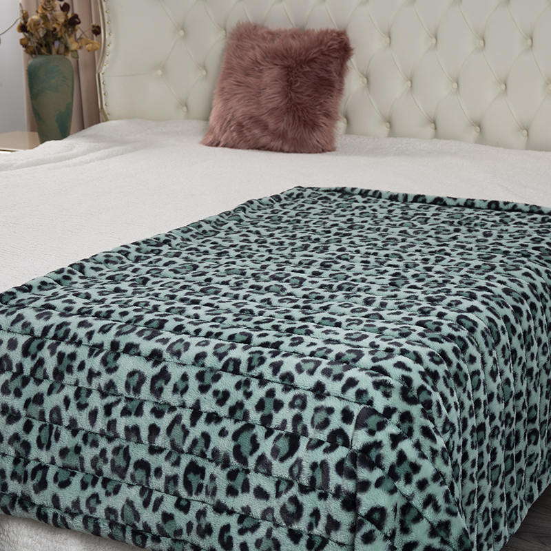 50 * 60 inch leopard print rabbit fur blanket