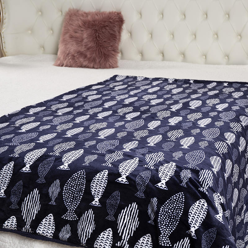 50 * 60 inch Ocean World printed flannel blanket