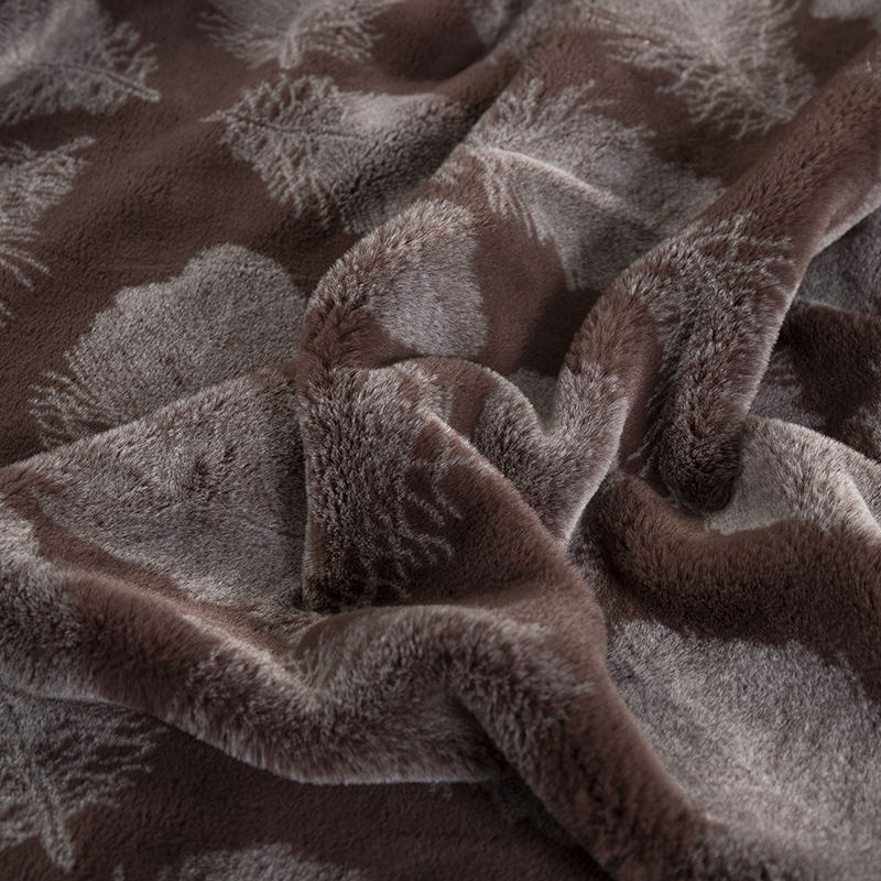 50 * 60 inch soft and comfortable carved rabbit fur blanket